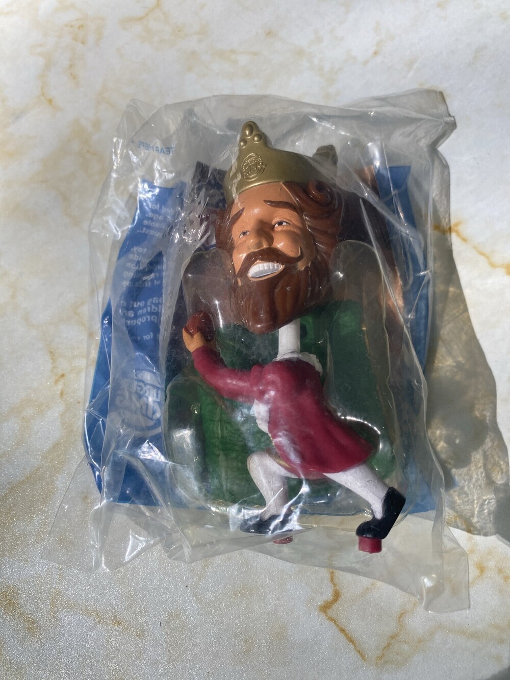 New Burger King NFL King Mascot Football Bobblehead Sealed Kids Meal Toy
